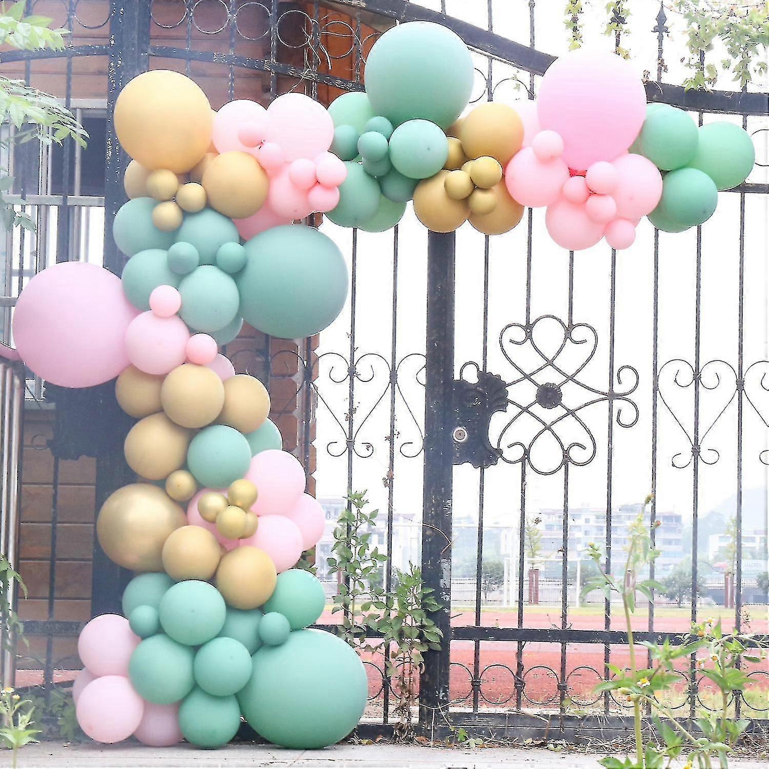 Fiesta Macaron Globos Decoración de Cumpleaños Infantil Set Ambiente R