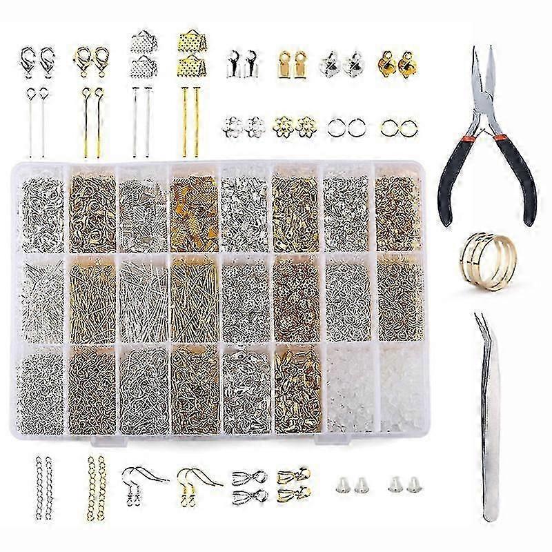 1763pcs κοσμήματα που κάνουν την εξάρτηση προμηθειών - εργαλείο επισκευής κοσμήματος με τα ευρήματα κοσμήματος pliers εξαρτημάτων και τα καλώδια χάντρες για τους ενηλίκους και τους αρχάριους