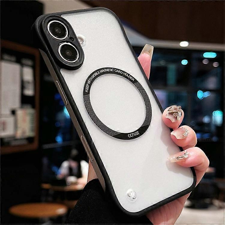 Compatible For iPhone 16 Case Compatible with MagSafe Frameless TPU+PC Matte Phone Protector