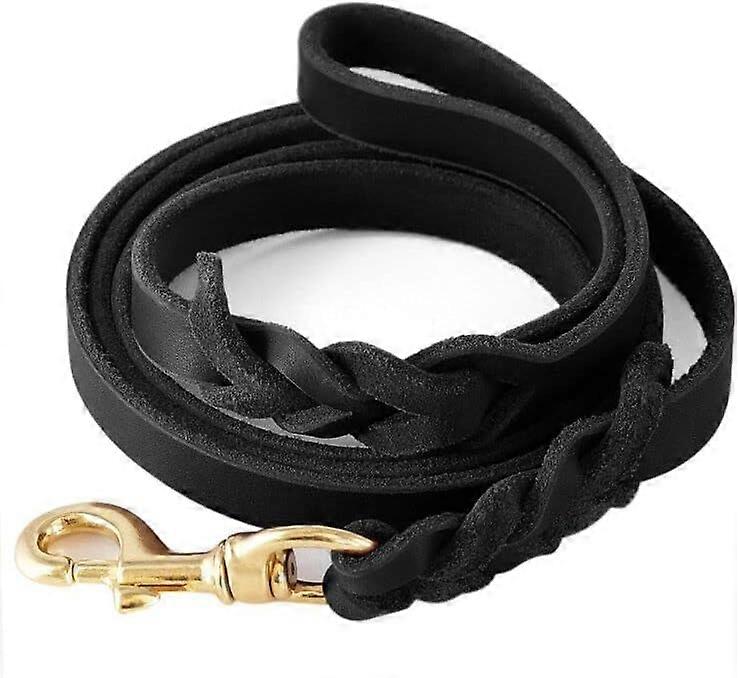 Leather Braided Soft Comfortable Dog Leash for Running Walking 6ft