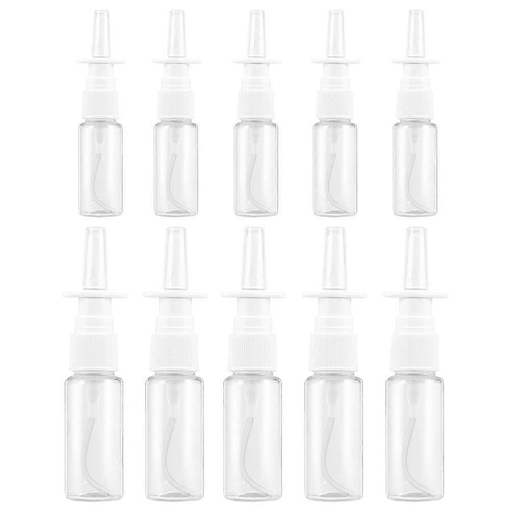 10pcs Transparent Nasal Spray Bottles Empty Sprayer Refillable Containers