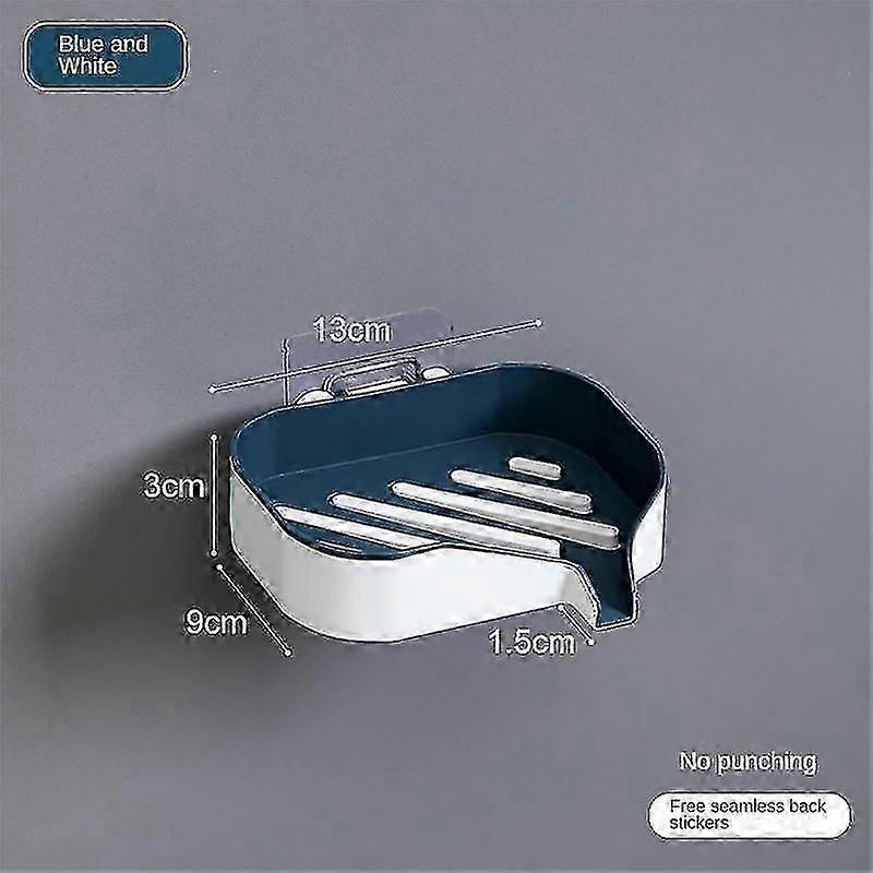 Soap Box Shelf Bathroom Double-layer Contrast Color Creative Draining Storage Rack