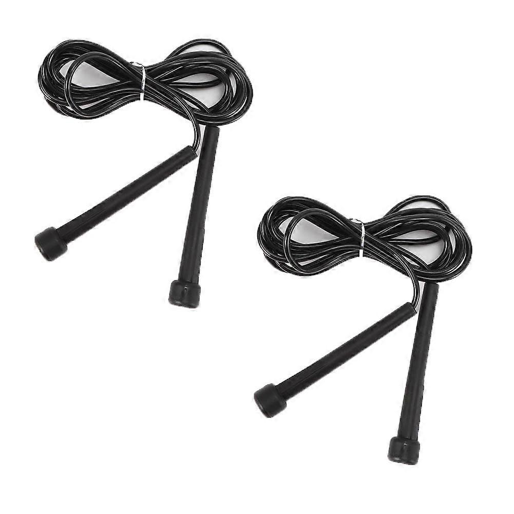 Speed Skipping Jumping Rope Set - 2Pcs Plastic Handle Fitness Exercise Equipment for Cardio and Weight Loss