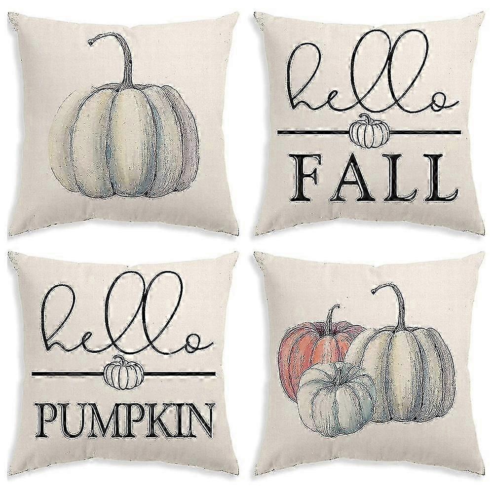 Podzimní povlaky na polštáře 18x18 sada 4 kompatibilních podzimních dekorací podzimní dekorace
