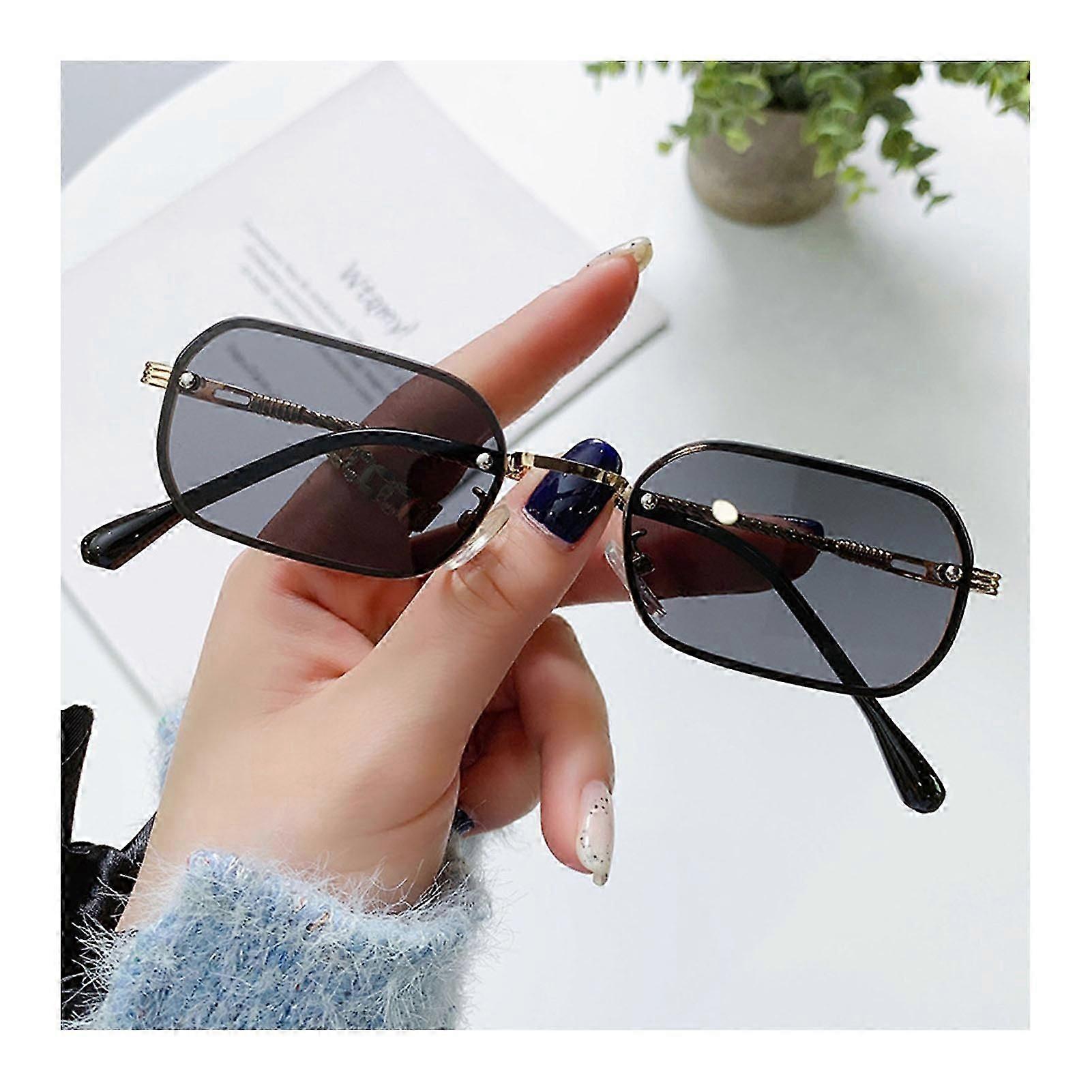Vintage Small Frame Sunglasses Elliptical Colored Lens Photograph Props