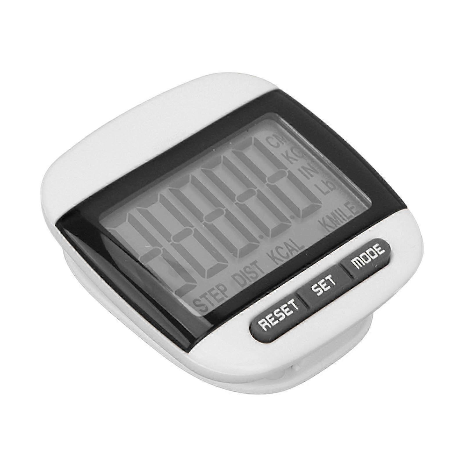 Elderly Step Counter LCD Display Clear Screen Accurate Walking Pedometer with ClipBlack
