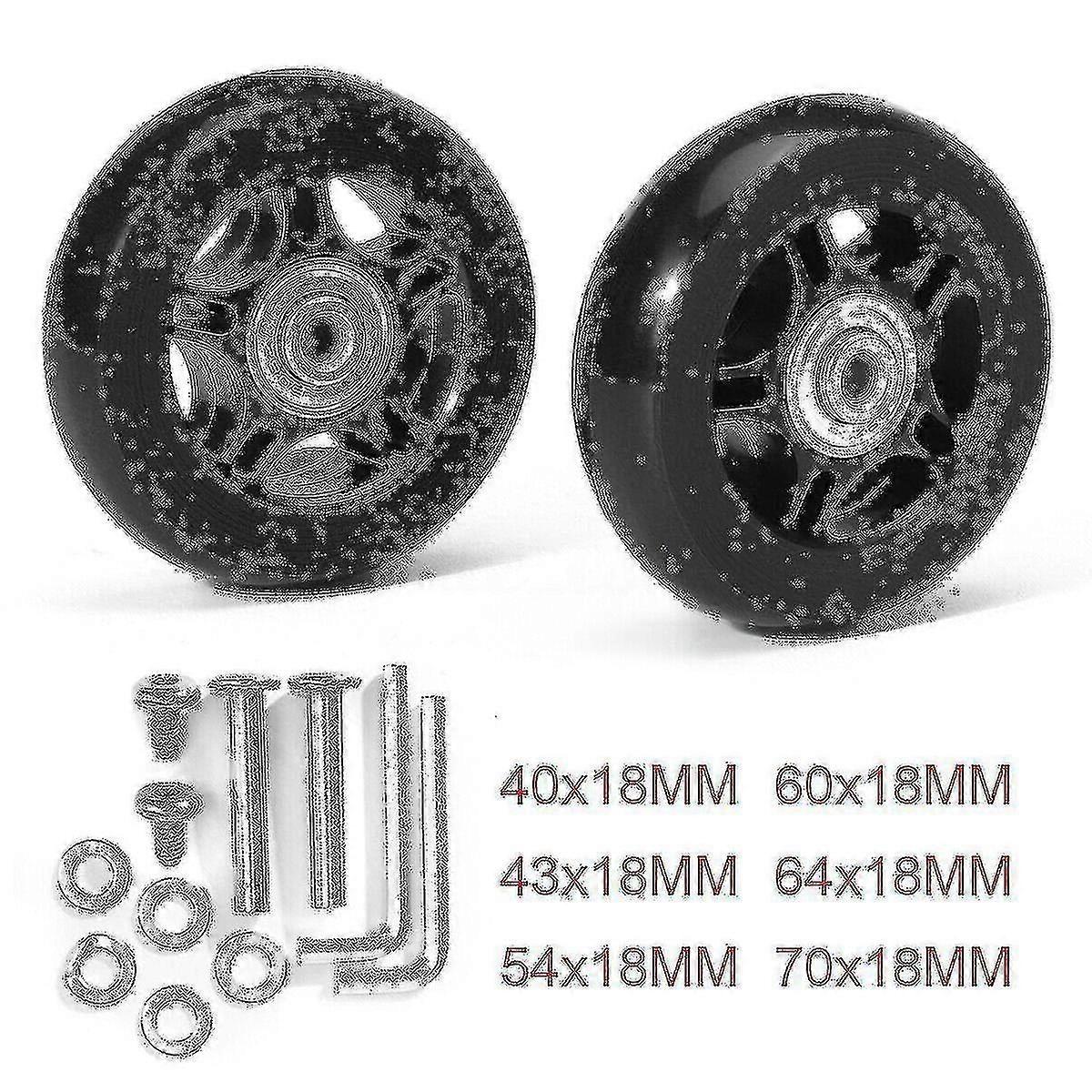 サイレントトロリーケーススーツケースユニバーサルホイールラバーランナースーツケースベアリング修理キット-45mm * 18mm-be