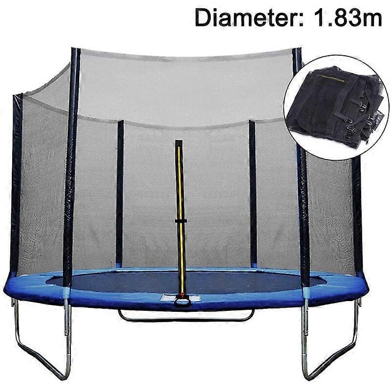 Trampoline Replacement Enclosure, Universal Fit for Most Outdoor Circular Trampolines, Durable PE Material (6ft High, Weather-Resistant)