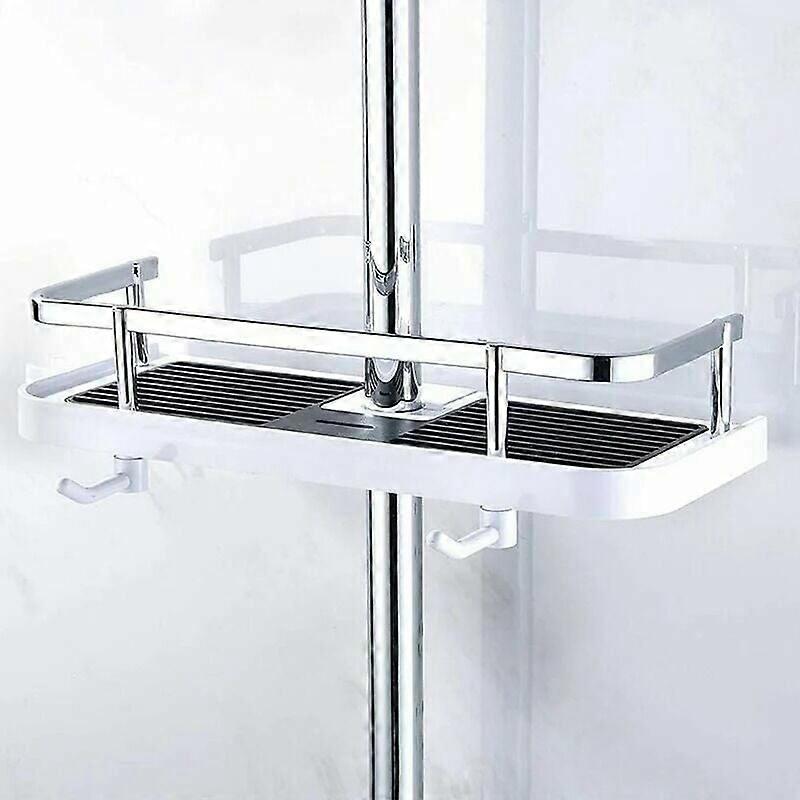 Moisture-resistant Multi-function Shower Organizer, Adjustable Height And Punch-free Installation, Quick-drying Design Keeps Toiletries Dry, Safety