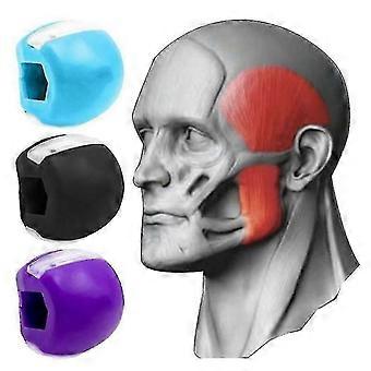 3 pacotes de masseter de silicone mastigando bolas de músculos faciais mandíbula e pescoço bolas de exercício muscular, preto, roxo, azul
