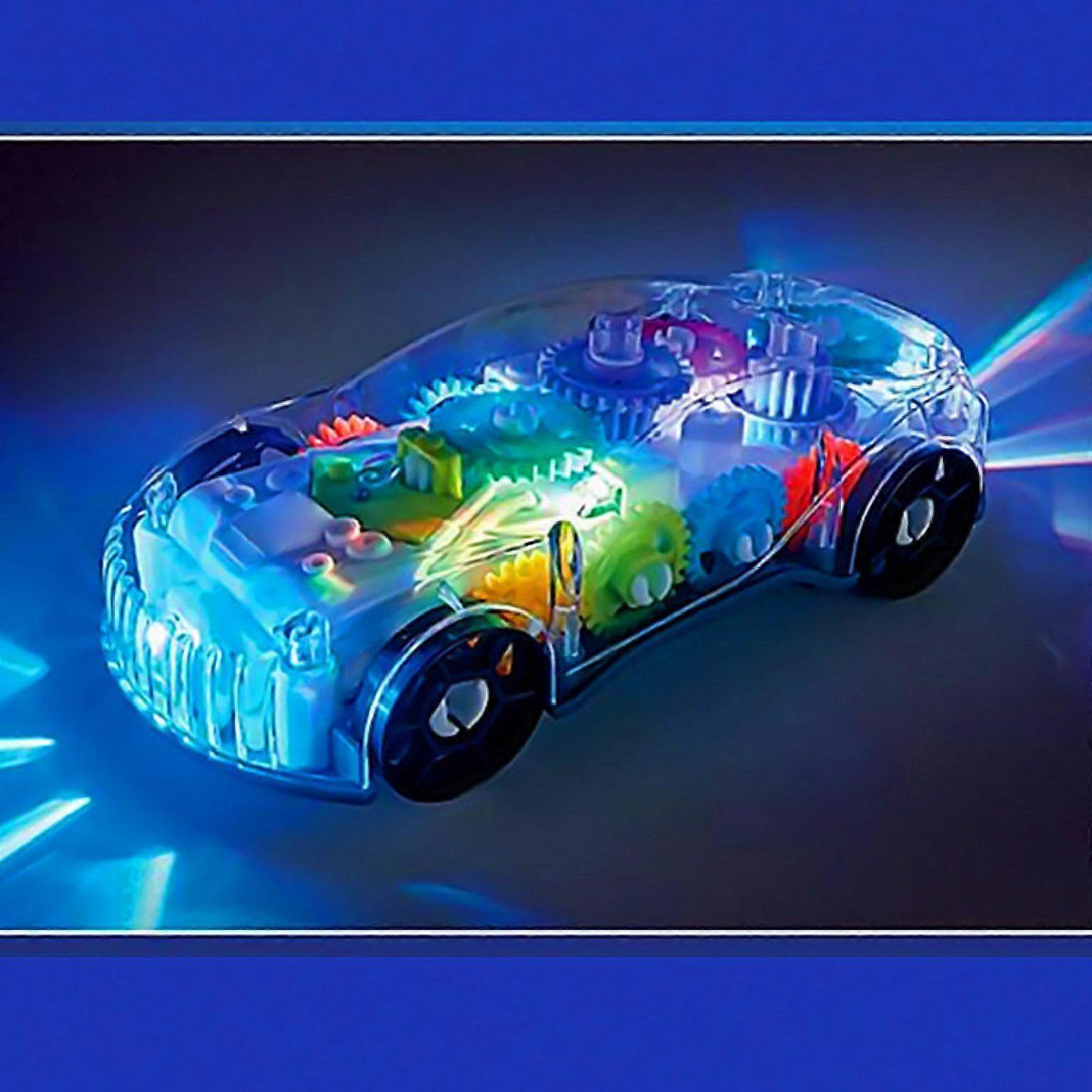 Transparent Electric Car Toy - Light Up See-Through Design