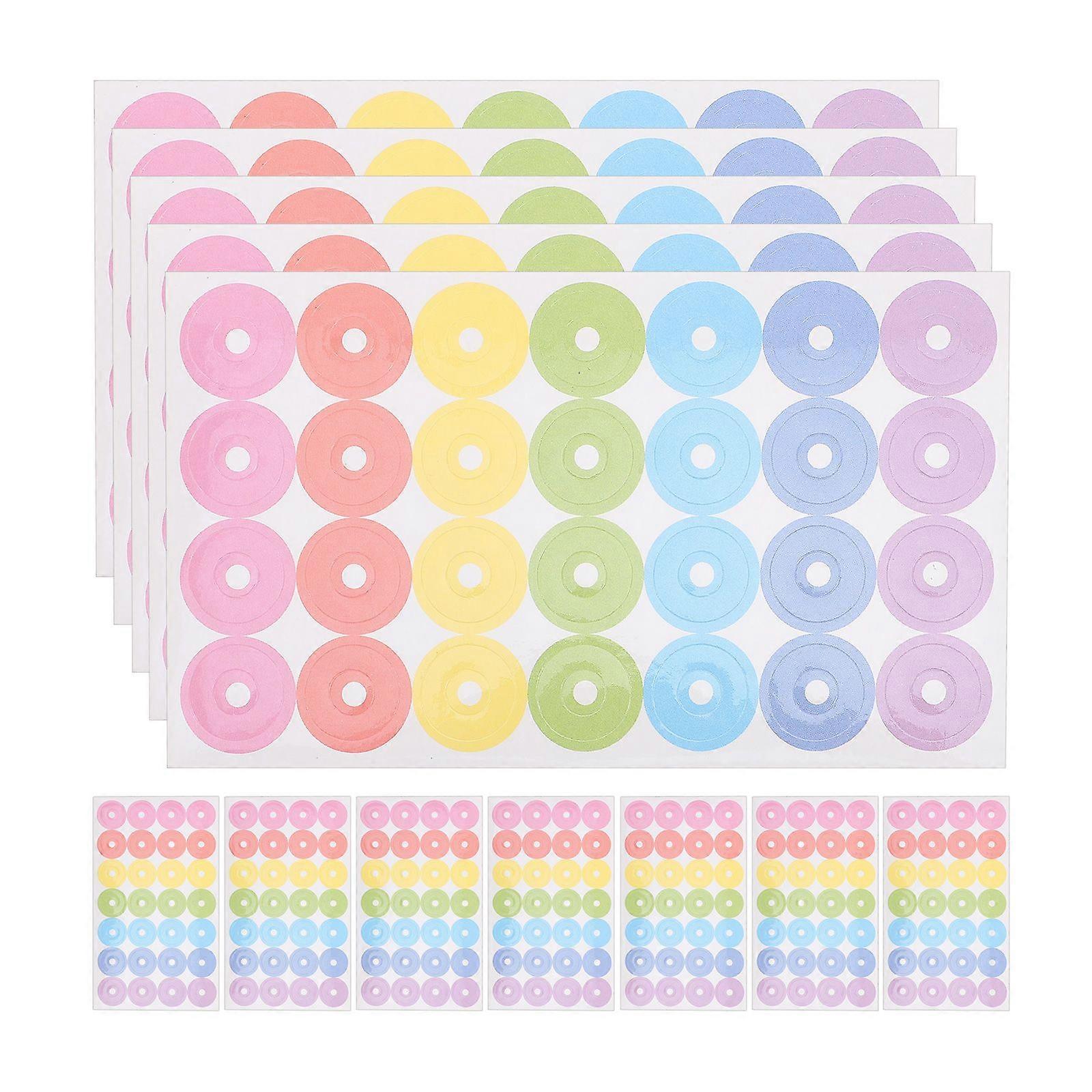 20 Sheets Hole Punch Reinforcement Stickers Decorative Loose-leaf Paper Hole Stickers for DIY