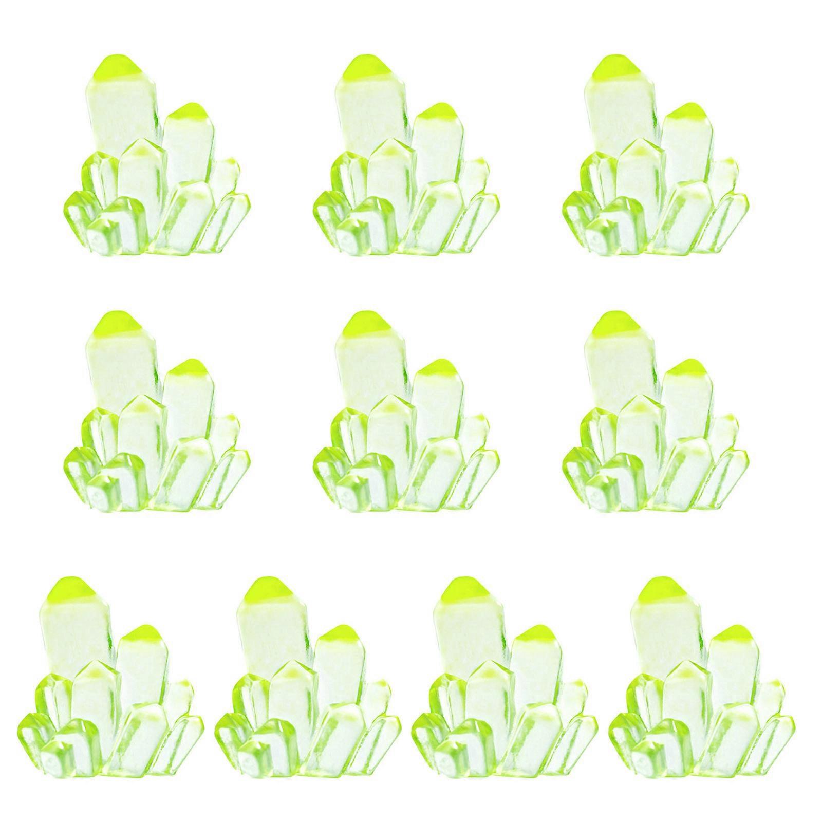 10pcs Glowing Aquariums Décoration Coloré Luminescent Devil Fish Ornaments pour Aquariums Créatifs Jaune
