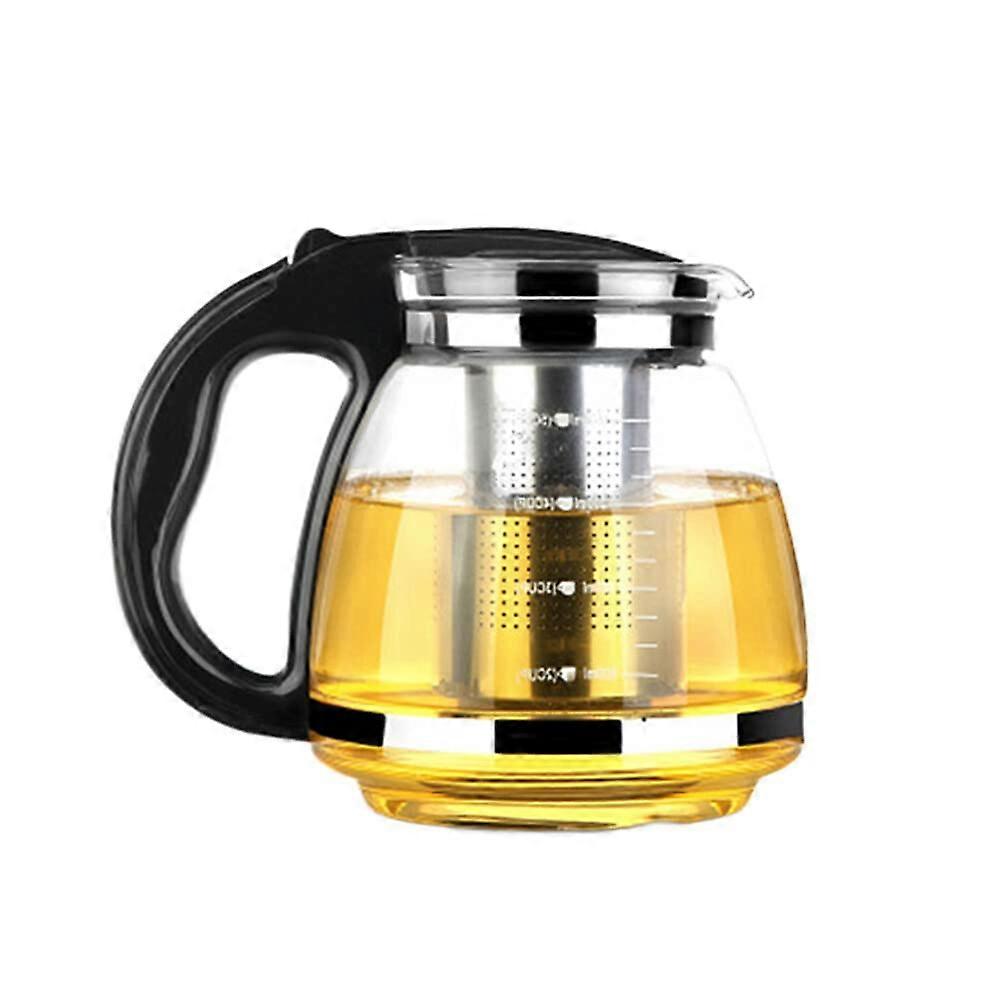 Clear Glass Teapot 2000ml for Home Brewing, Heat-Resistant, Stovetop Compatible, Elegant Design