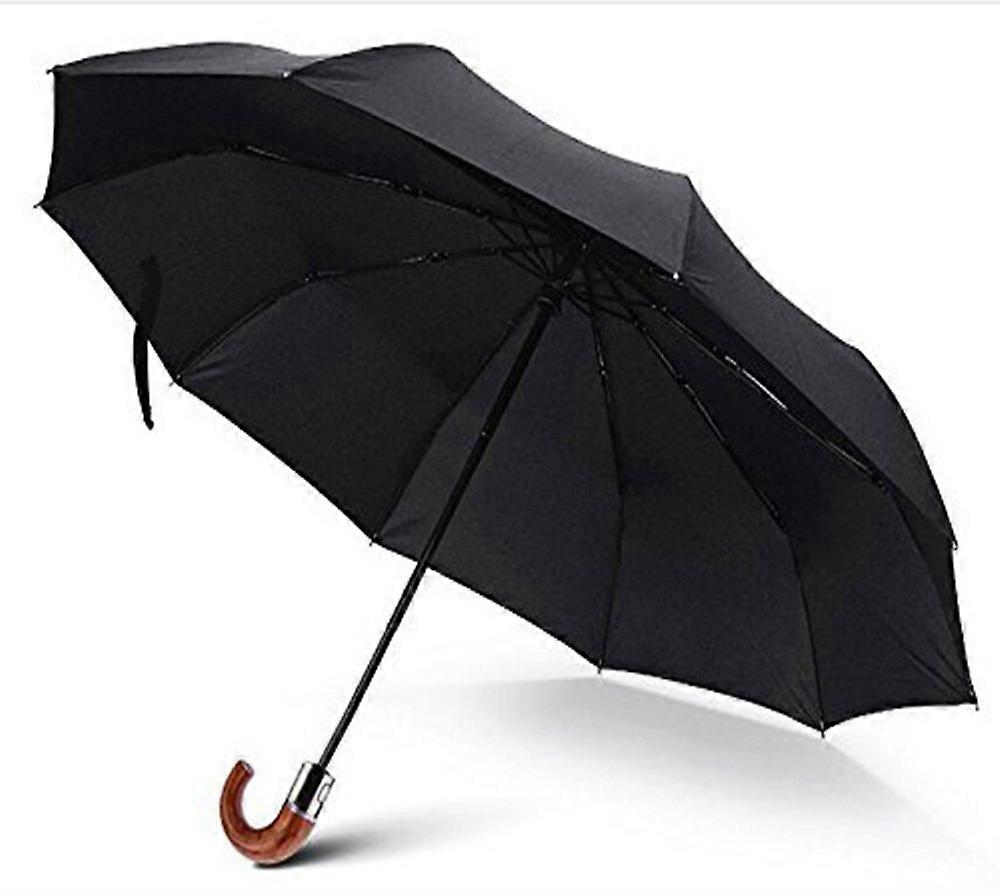 Compact Unisex Classic Automatic Open Wind Resistant Travel Umbrella Folding