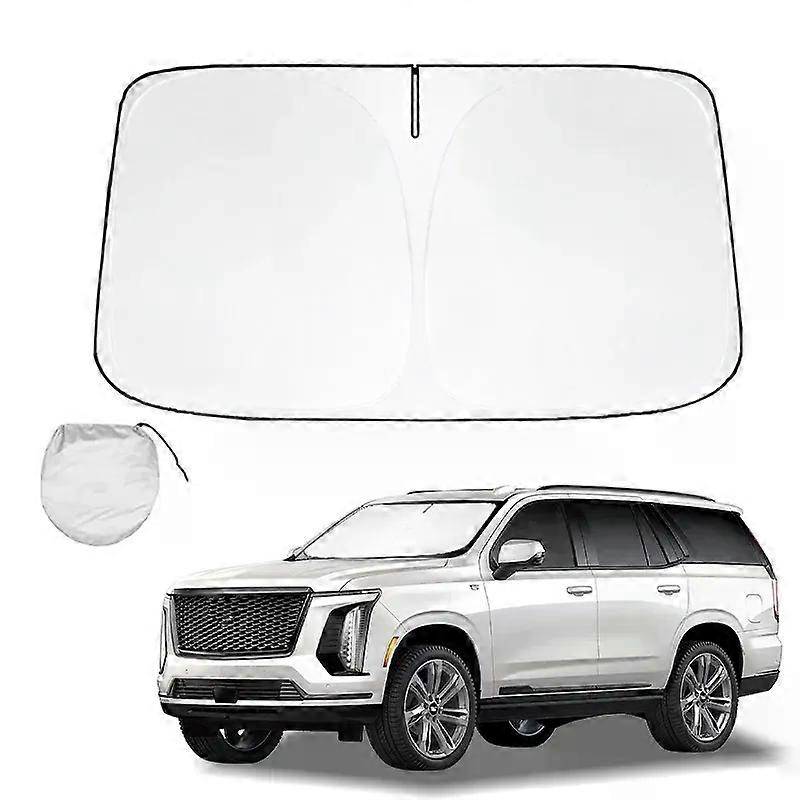 Windshield Sun Shade For Cadillac Escalade 2007-2024 Sunshade Sun Visor Protector Foldable Blocks UV Rays Keep Your Car Cooler