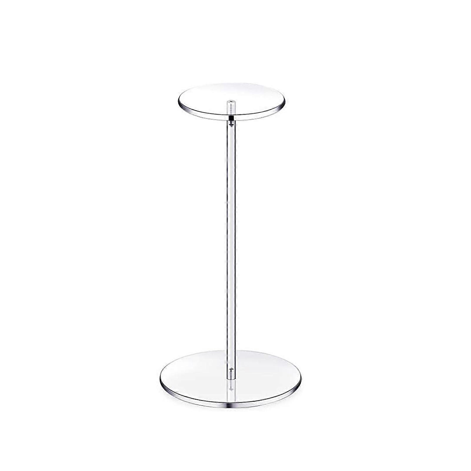Clear Hat Stand Rack Stylish Design Crystal Clear Nonslip Round Pedestal Riser Suitable for Showing Your Favorite Hats