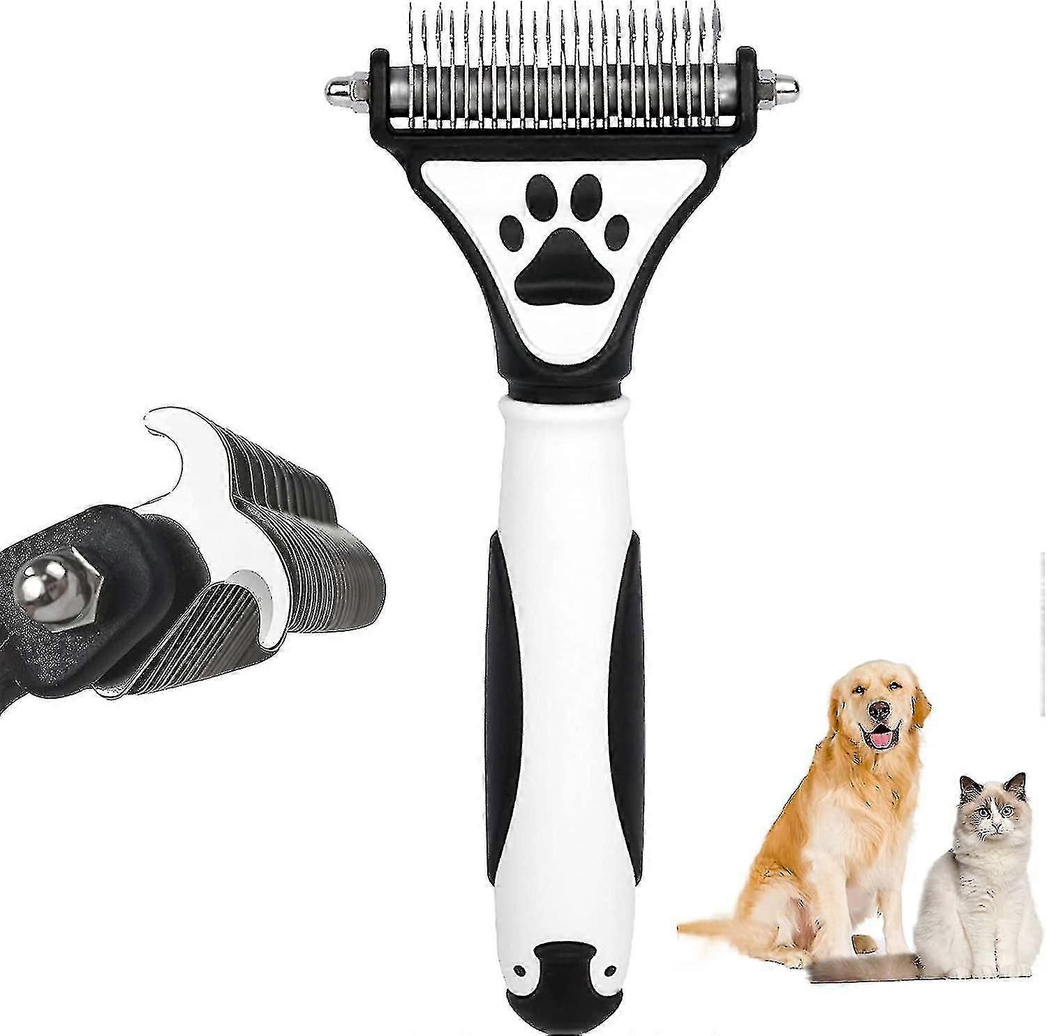 מברשת טיפוח חתולים, מברשות מחליקות לניקוי עצמי לכלבים חתולים, מסיר פרווה תחתונה רופפת, מברשת נשירה לחתולים קצרים או ארוכים