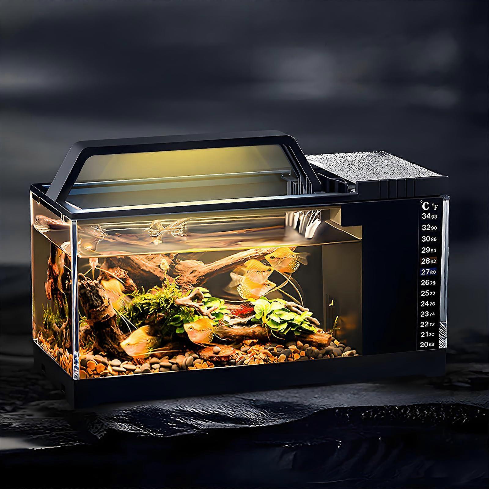 Small Fish Tank with Filter Self-Cleaning Betta Tank 1 Gallon Betta Fish Tank Starter Kit For Beginners