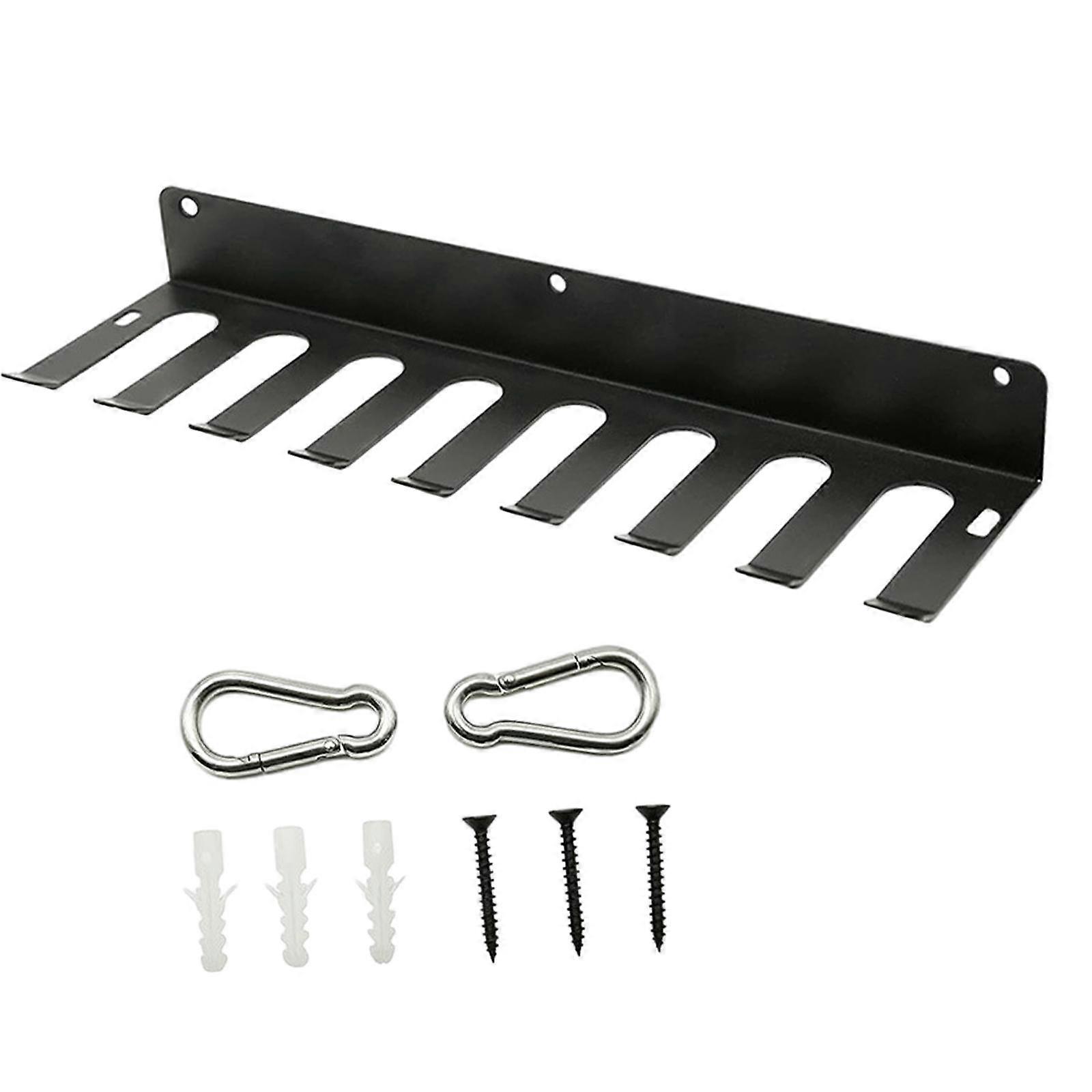 Baseball Bats Rack with 2 Hanging Buckles Solid Steel Hardware Included Hook
