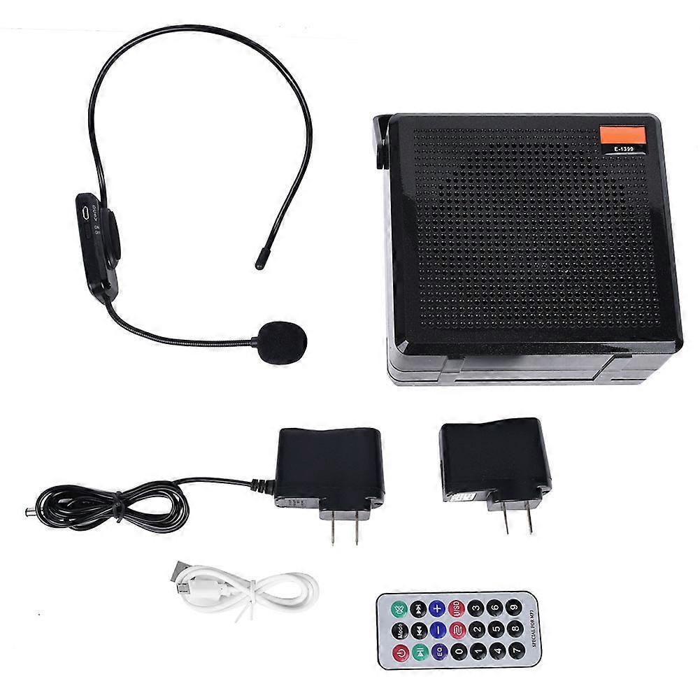 Portable Voice Amplifier with Wireless Microphone Headset Remote Controller Loudspeaker