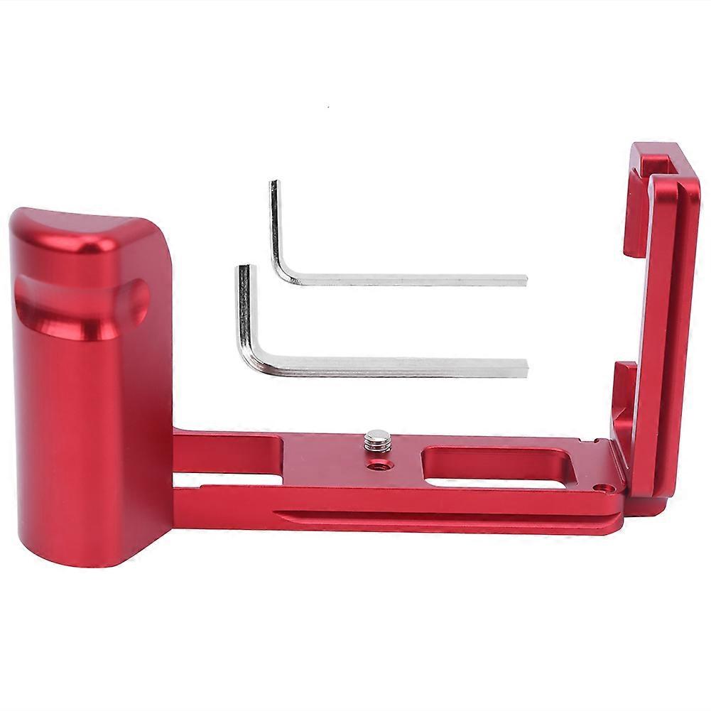 L Quick Release Plate Vertical Shooting Mirrorless Camera Handle for Fuji XT4 Camera(red )