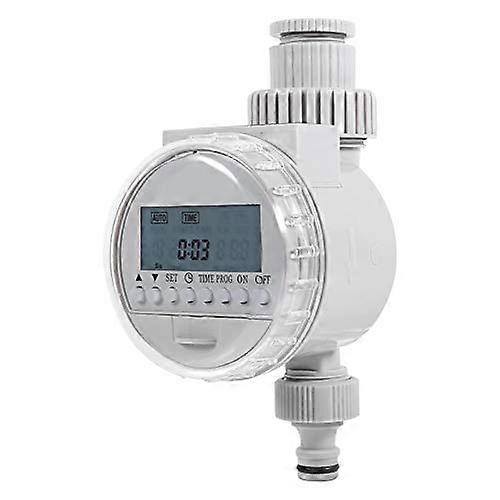 Solar Powered Garden Water Timer, Automatic Irrigation Controller with LCD Display, 16 Programs, Water Saving