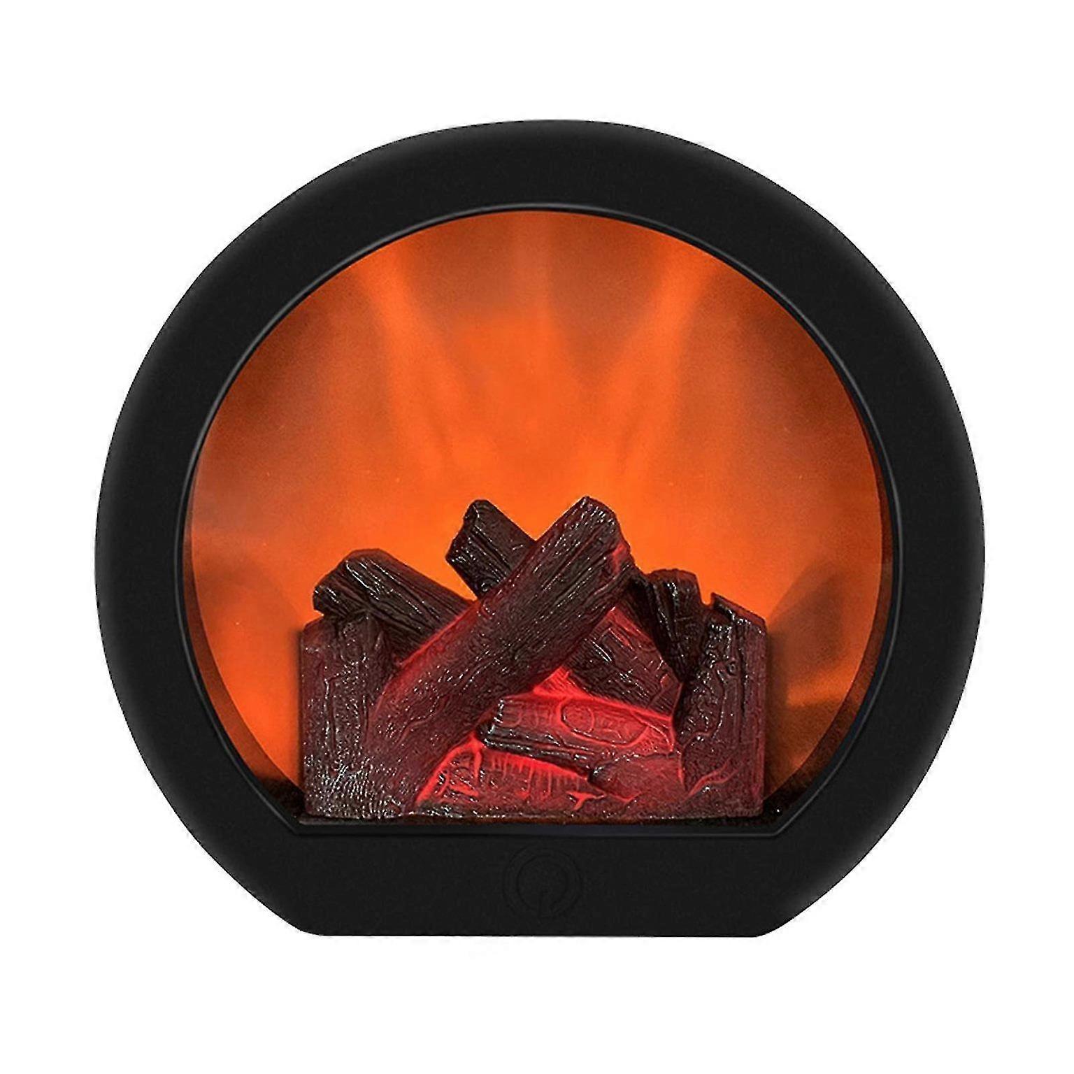 Realistic LED Fireplace Lamp - Flameless Lantern with Flickering Flame for Cozy Home Decor & Celebrations