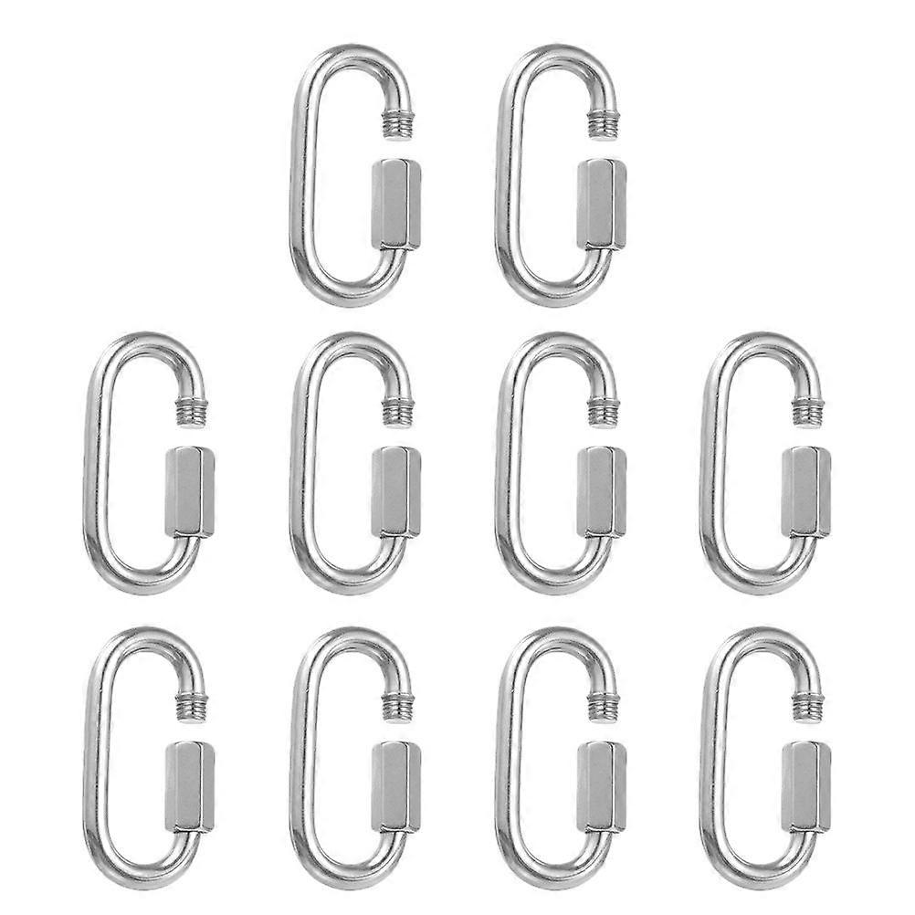 10pcs Chain Link M4 Chain Hook Ring Screw Chain Link Trailer Carabiner Clip