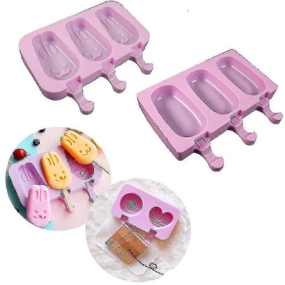 2pcs Ice Molds Ice Popsicle Molds Ice Cream Molds Silicone Ice SZRH