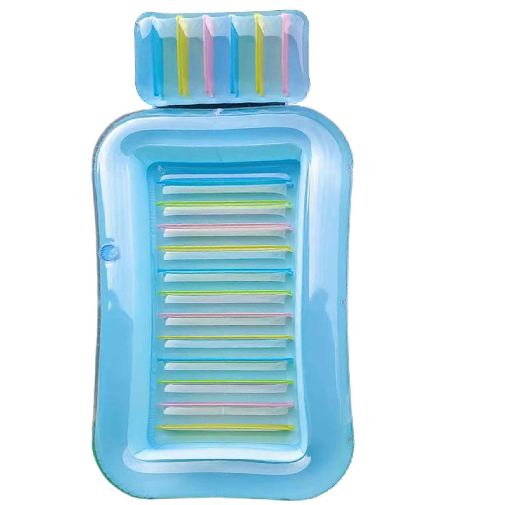 Tanning Pool Bed With Cushions 69 X 43 X 8 Inch PVC Inflatable Sun Lounger Cup Holder Portable Pool Float