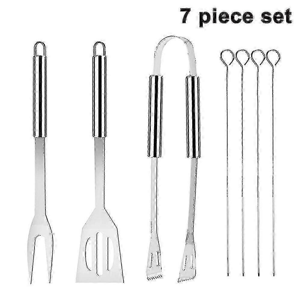 7pcs /1 Set Bbq Grill Tools Set With Stainless Steel Roasting Spatula