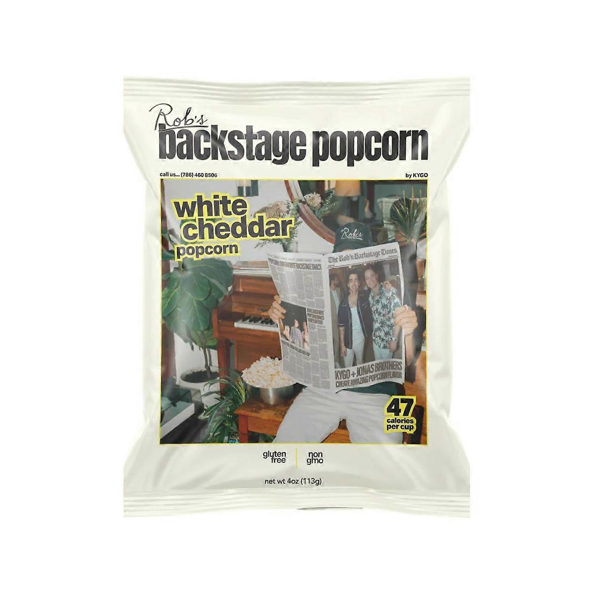 Rob's Backstage Popcorn White Cheddar - 4oz