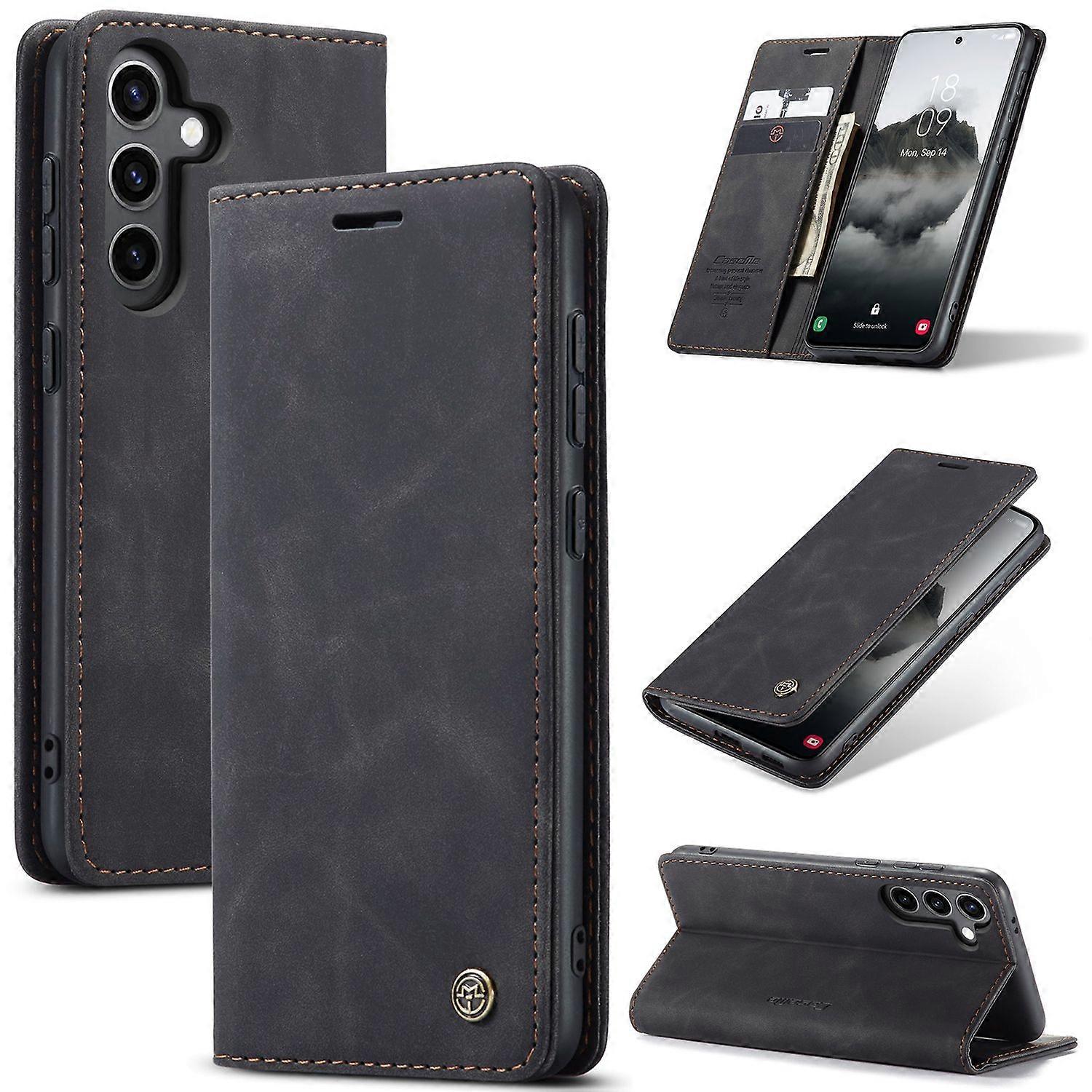 Pro Samsung Galaxy S25 Case CASEME 013 Series Držák na karty Stojan Kožený kryt telefonu