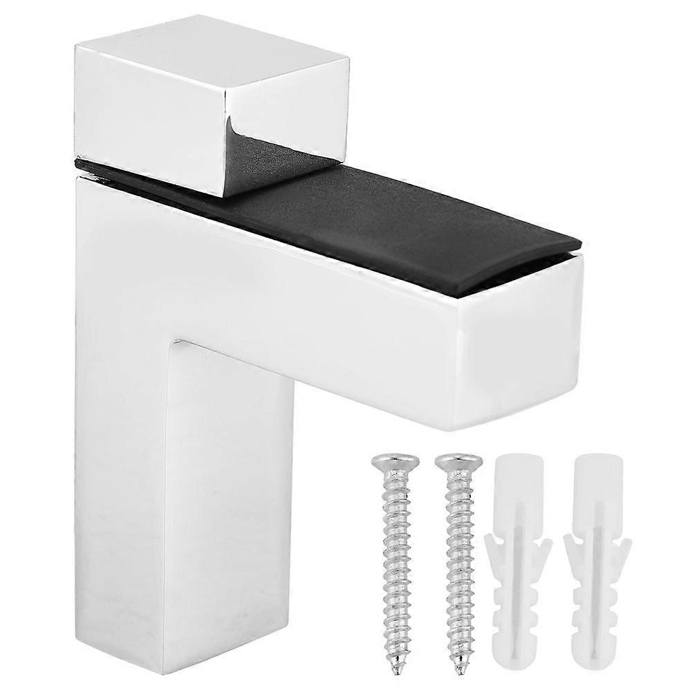 Högkvalitativ 7-formad glashyllklämma J21077 4 st (Medium Krom)