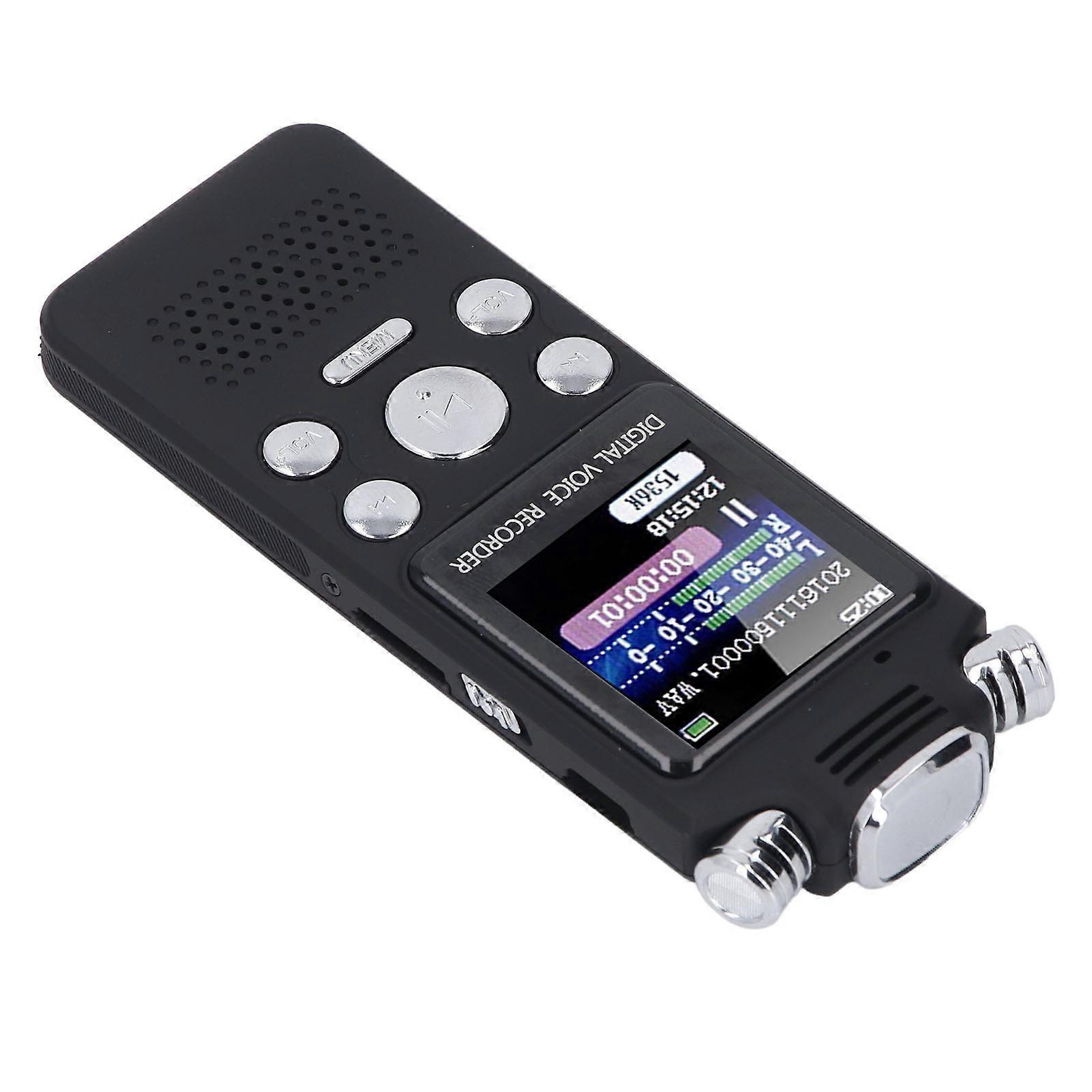 Digital Voice Recorder with Speaker Double Microphone 0.8 Inch LCD Screen MP3 Player Noise Cancellation Digital Voice Recording Device for Interview 