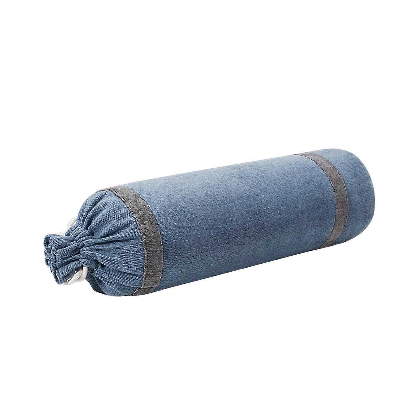 Yoga Bolster With Carry Handle Blue Large For Pose Changes Professional Yoga Support Pillow