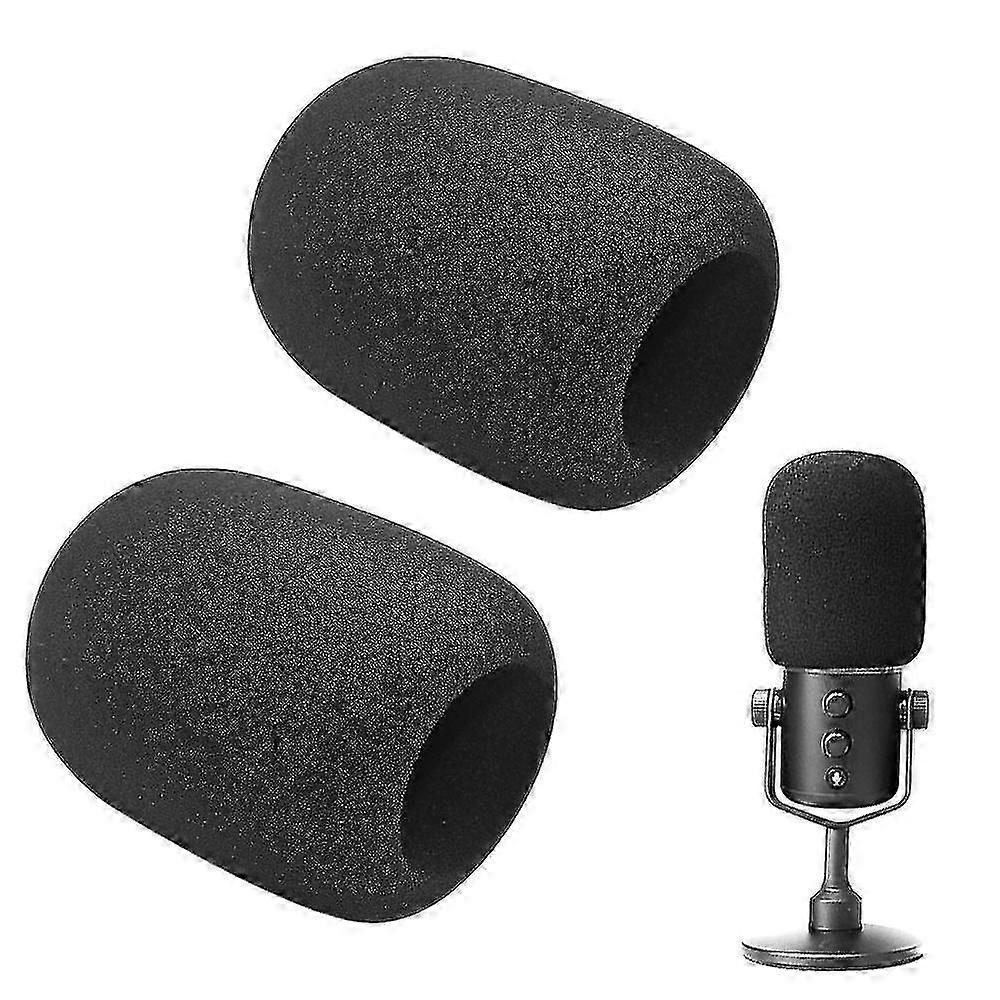 2 pack foam microphone windscreen mic cover suitable for streaming microphones