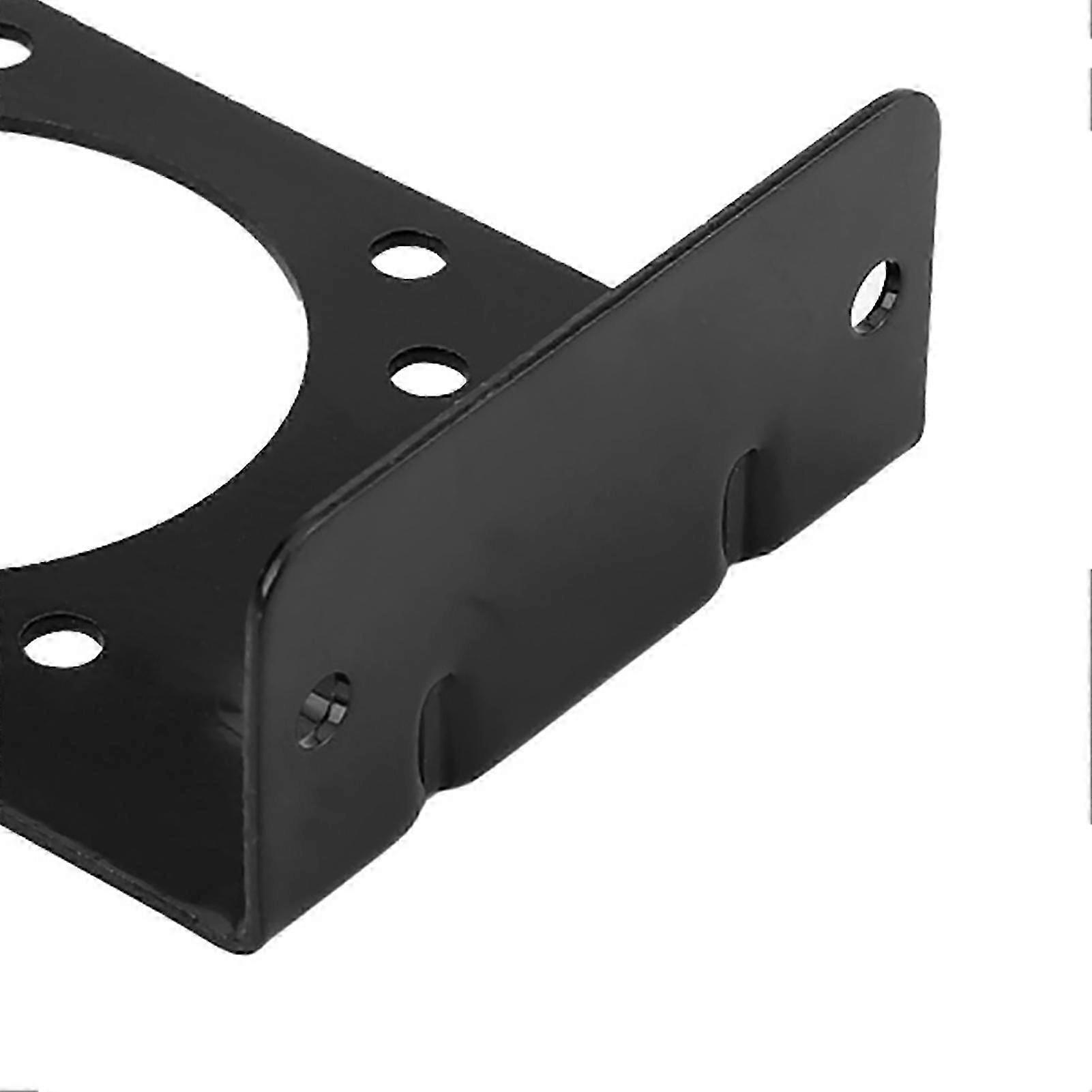 Black Metal Mounting Bracket Holder for 7 Pin Towing Trailer Connector Plug Socket Compatible with Various Brands