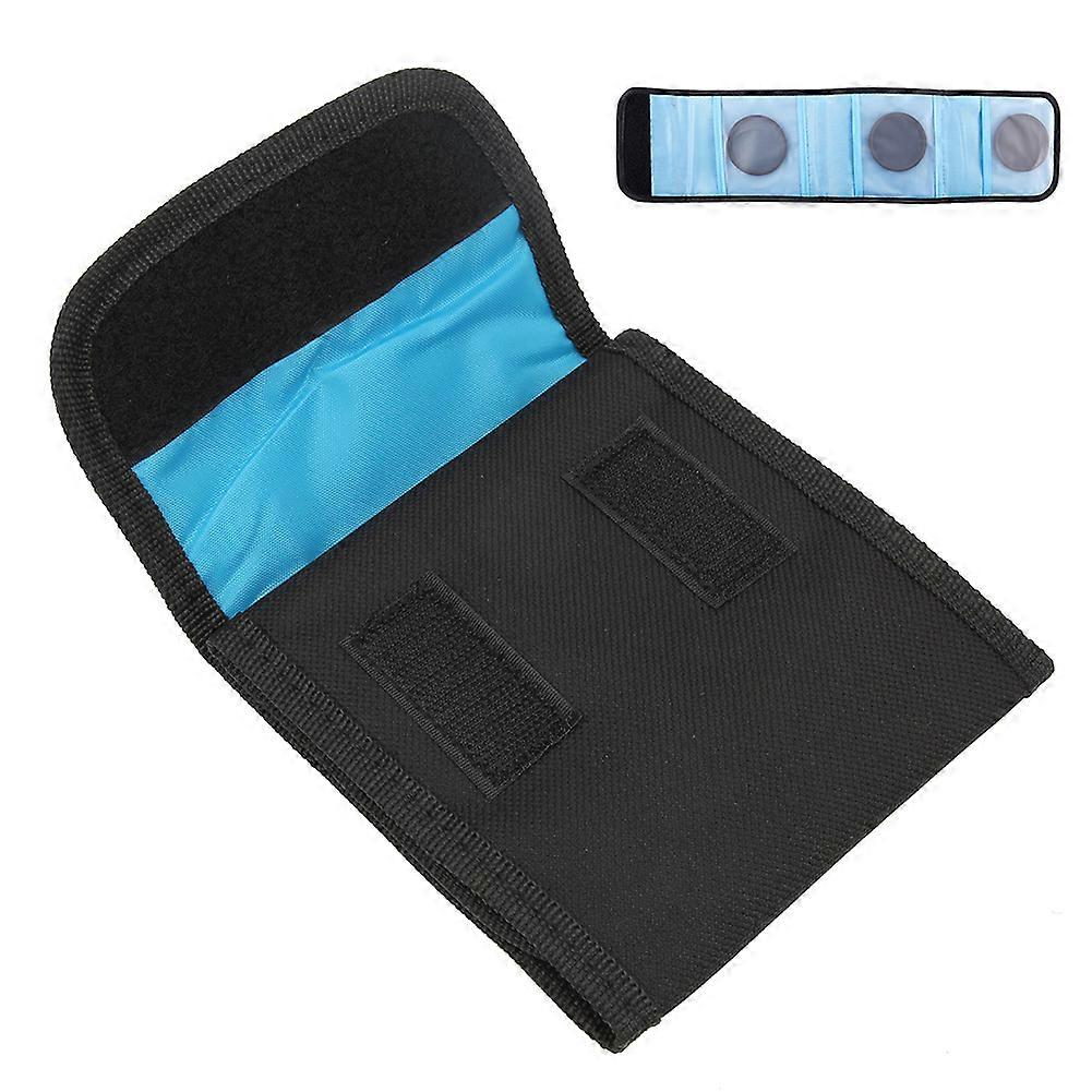 Lightweight Camera Filter Bag for 3 Filters - Protect and Organize Round & Square Filters
