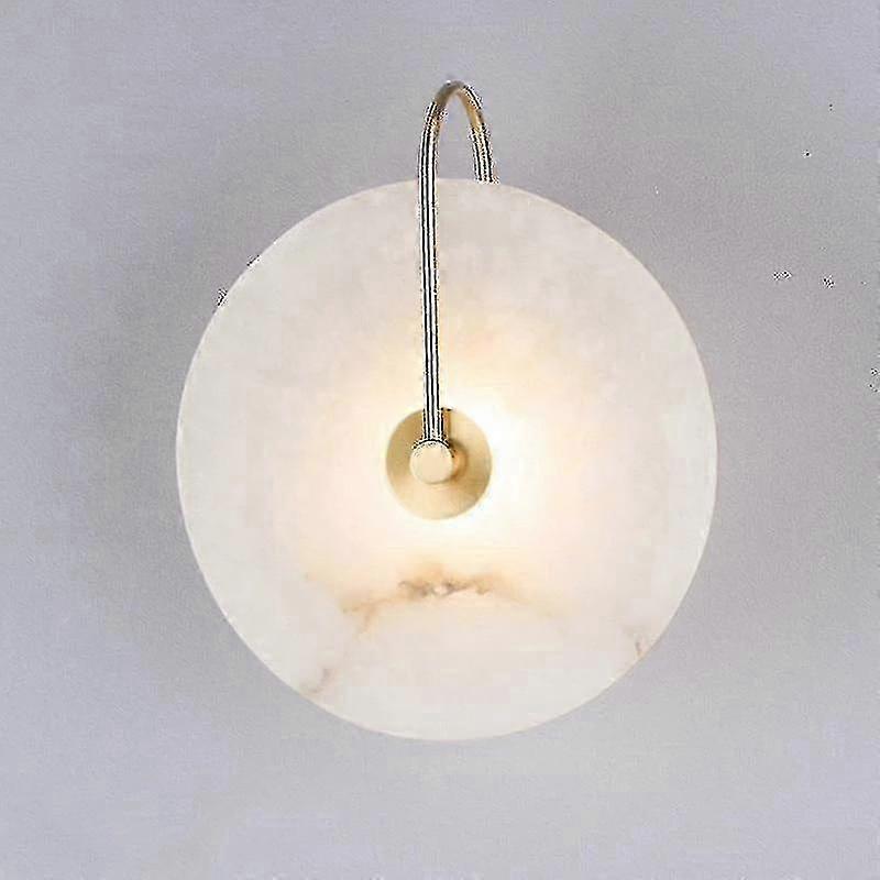 مصباح حائط LED مع ديكور رخامي إسباني طبيعي ، مصباح حائط منزلي حديث للتصميم الداخلي