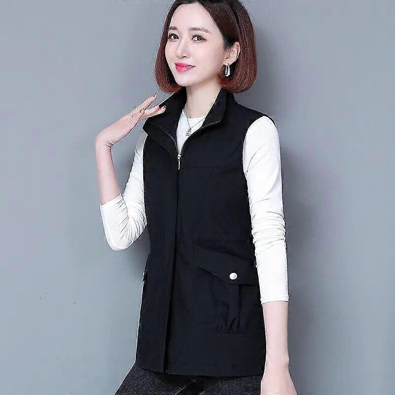 Spring Summer Vest Jacket Women's Sleeveless Coat Female Thin Waistcoat Casual Tops Outerwear
