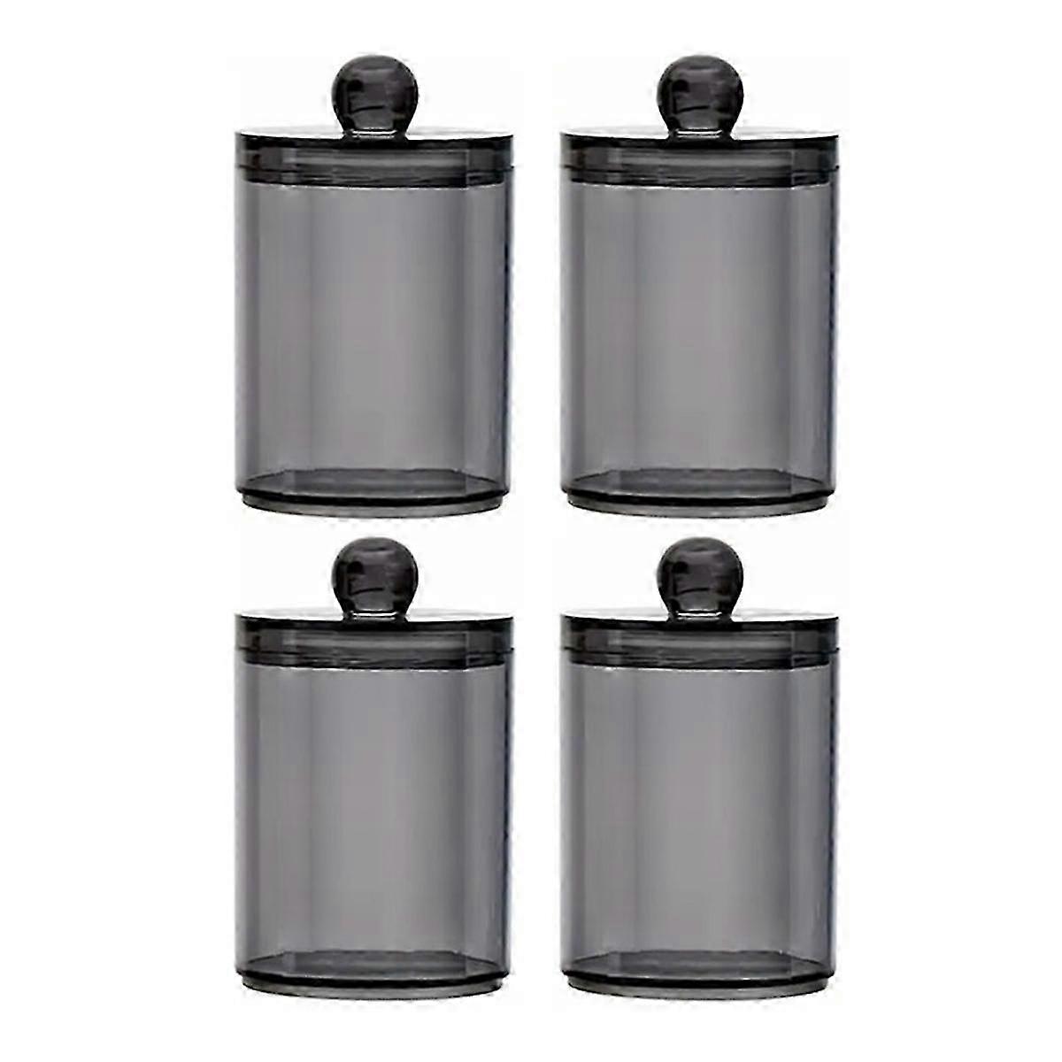 Holder Dispenser Stackable Jars with Storage Lids for Cotton Swabs Balls Pads Floss Pack Canister