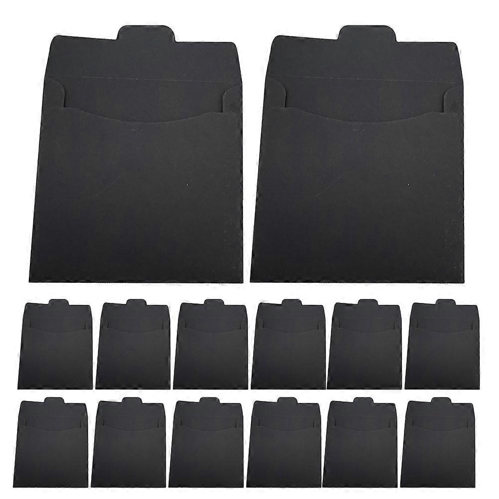 Black Kraft CD Sleeves (100pcs) Durable Lightweight Envelopes for CD DVD Storage Portable Elegant Minimalist Design Versatile for Cards Receipts