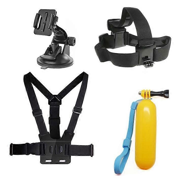 4 in 1 Accessories Kit with Chest Belt, Headstrap, Floating Hand Grip Compatible For GoPro Hero 4/3+/3/2/1 SJ4000/5000/6000/Xiaomi
