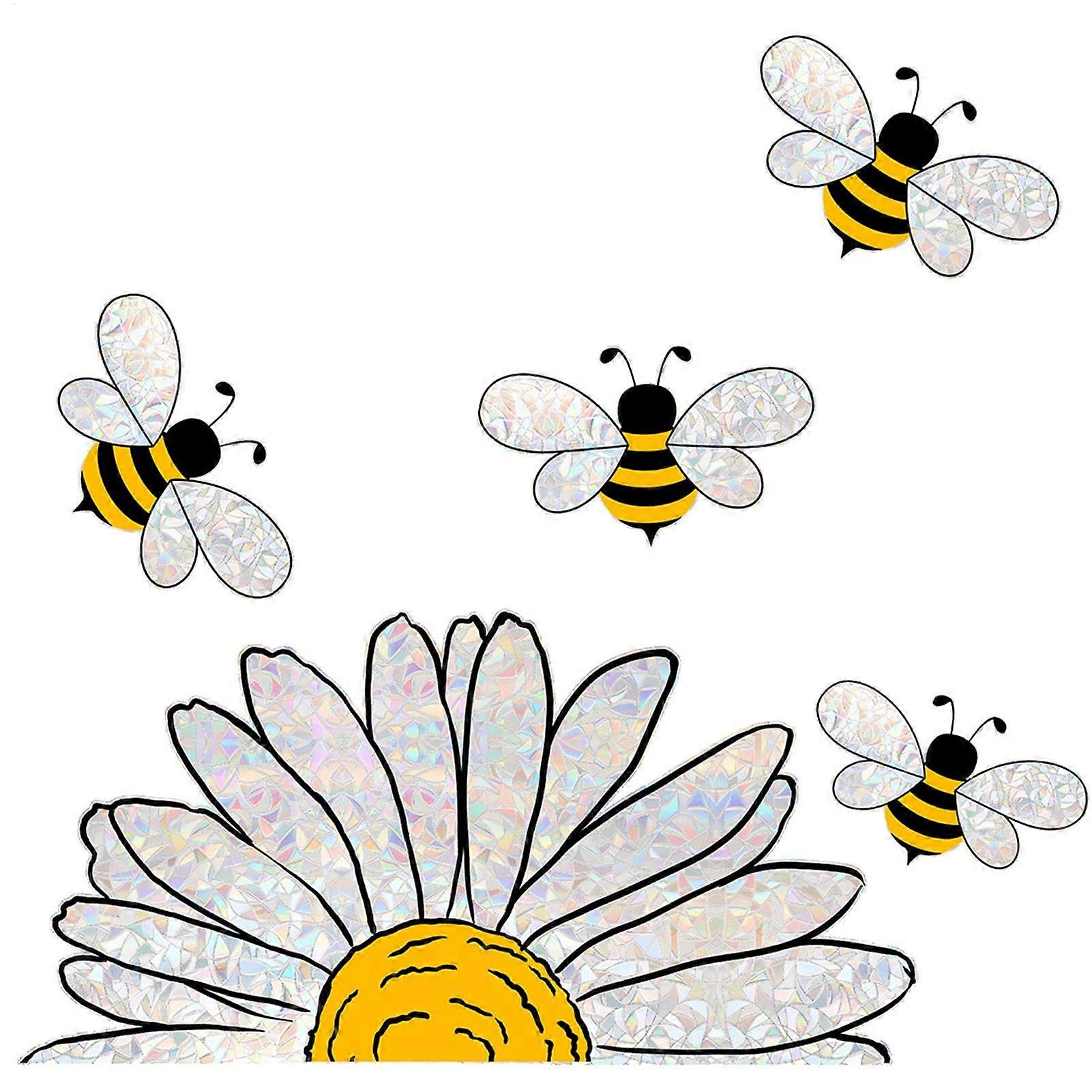 Sunflower window stickers Static cling decals, bird strike prevention