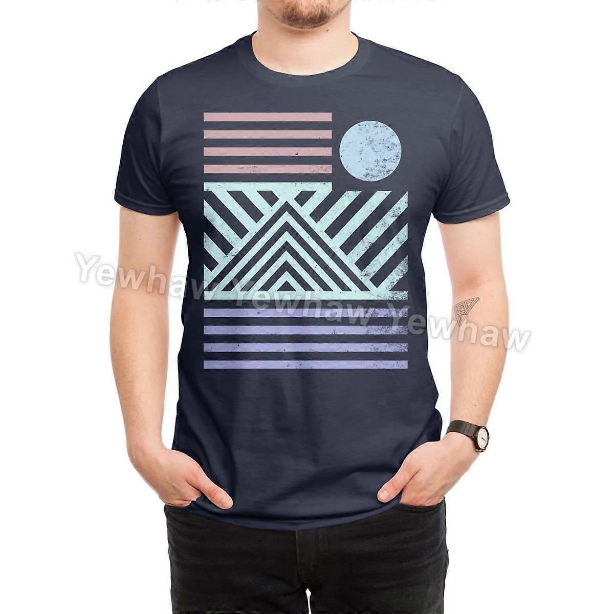 Retro sun stripes T-Shirt minimalist geometric vintage lines shapes modern