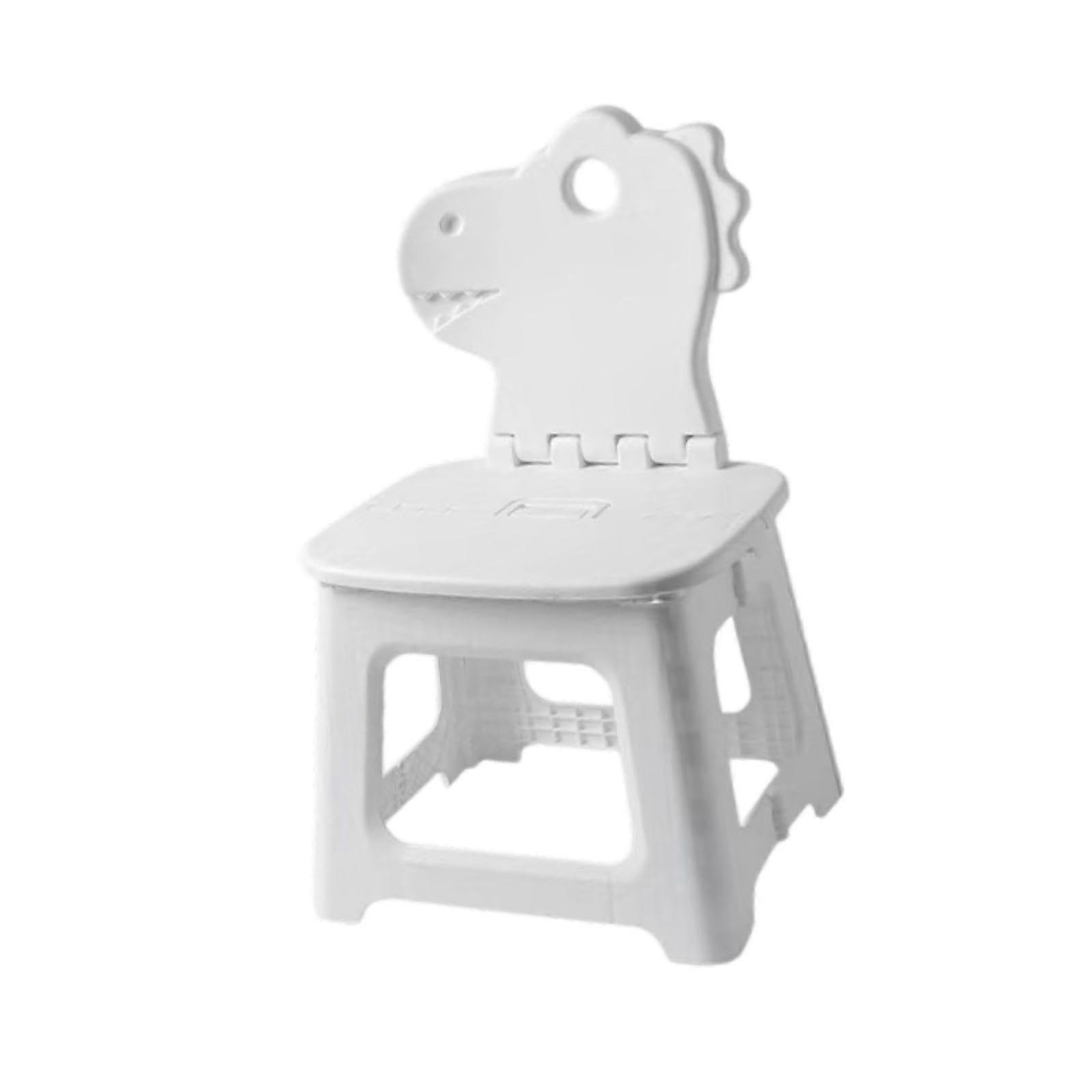 Step Stool For Kids Foldable With Backrest For Bathroom And Backyard Dinosaur Design
