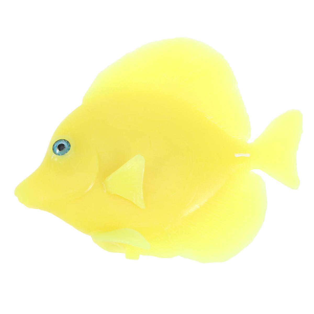 Simulation Fish Ornament Plastic Artificial Tropical Fish Aquarium Decoration Swimming with Water Flow Random Color 1Pack