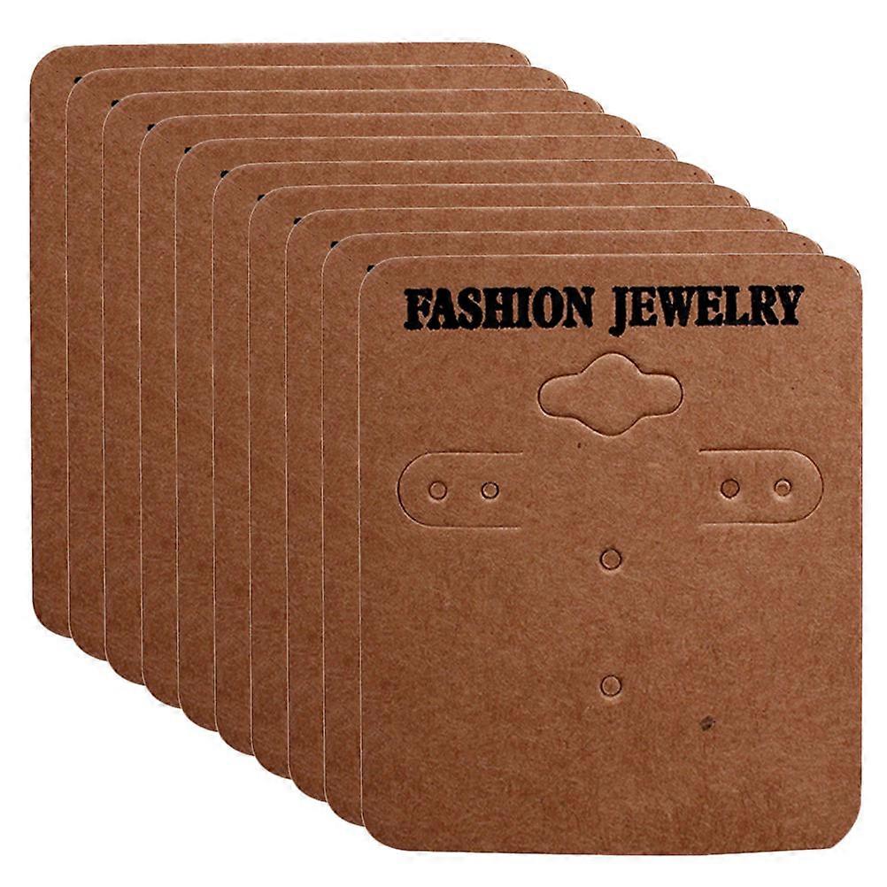 Ring Display Cards Home Use Jewelry Makers Rectangular Light Brown 6x5cm Scrapbook 200Pcs